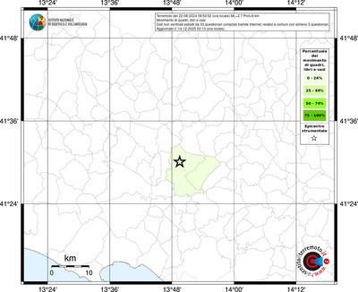 Mappa territorio comunale con almeno 3 questionari