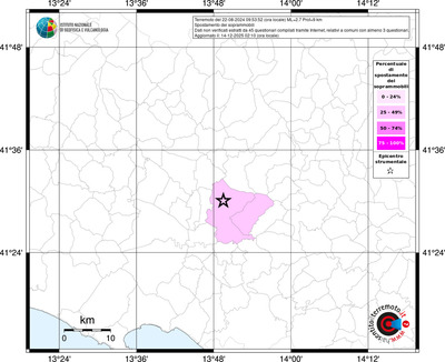 Mappa territorio comunale con almeno 3 questionari