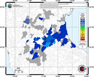 Mappa EMS riferita ai limiti comunali