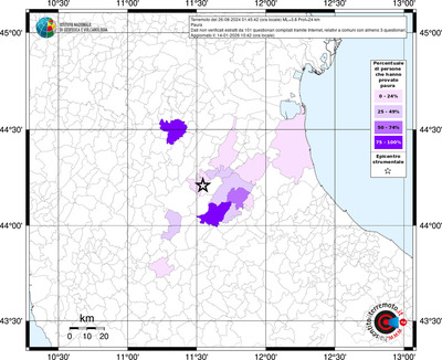 Mappa territorio comunale con almeno 3 questionari