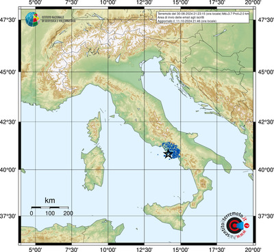 Comuni coperti dal Servizio Info-Terremoti