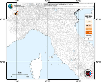 Mappa territorio comunale con almeno 3 questionari
