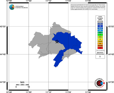 Mappa EMS - territori comuni
