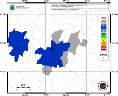 Mappa EMS riferita ai limiti comunali