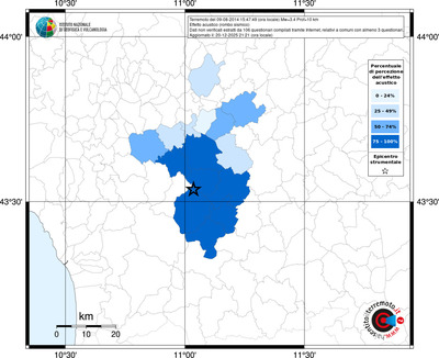 Mappa territorio comunale con almeno 3 questionari