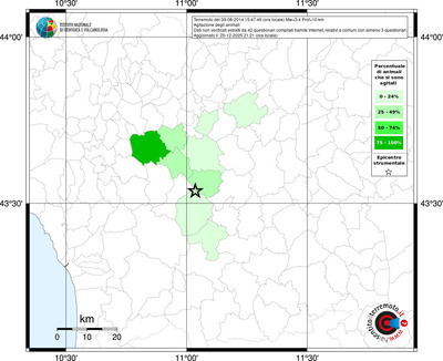 Mappa territorio comunale con almeno 3 questionari