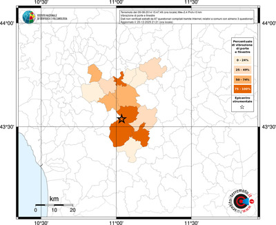 Mappa territorio comunale con almeno 3 questionari