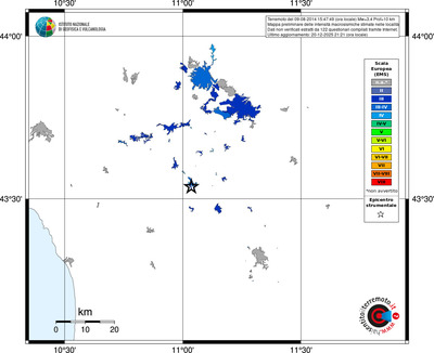Mappa EMS - territori località