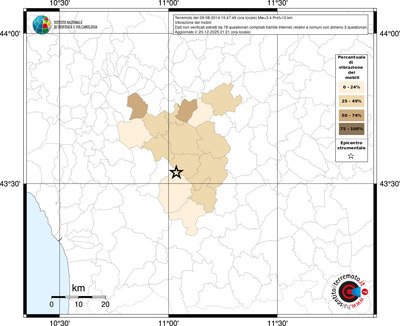Mappa territorio comunale con almeno 3 questionari