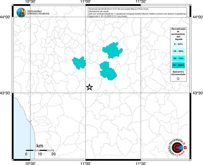 Mappa territorio comunale con almeno 3 questionari