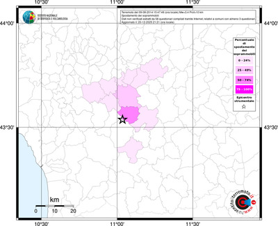 Mappa territorio comunale con almeno 3 questionari