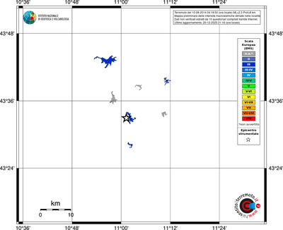 Mappa EMS - territori località