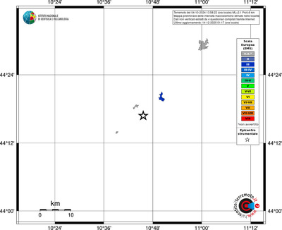 Mappa EMS - territori località