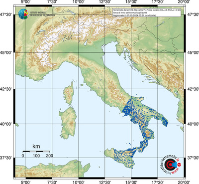 Comuni coperti dal Servizio Info-Terremoti