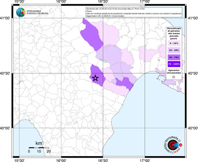 Mappa territorio comunale con almeno 3 questionari
