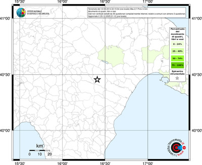 Mappa territorio comunale con almeno 3 questionari