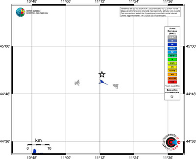 Mappa EMS - territori località