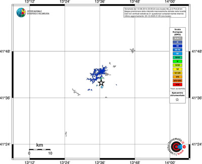 Mappa EMS - territori località
