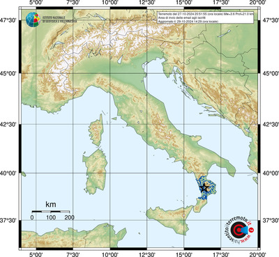 Comuni coperti dal Servizio Info-Terremoti