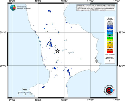 Mappa EMS - territori delle località