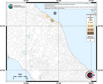 Mappa territorio comunale con almeno 3 questionari