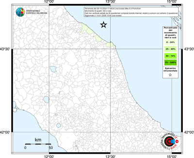 Mappa territorio comunale con almeno 3 questionari