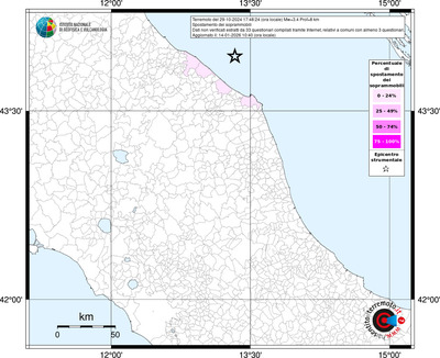 Mappa territorio comunale con almeno 3 questionari