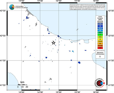 Mappa EMS - territori delle località