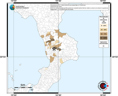 Mappa territorio comunale con almeno 3 questionari