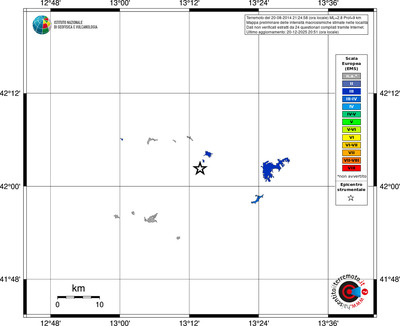 Mappa EMS - territori località