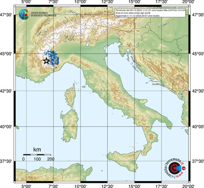 Comuni coperti dal Servizio Info-Terremoti