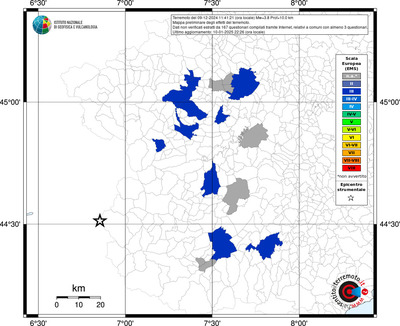 Mappa EMS riferita ai limiti comunali