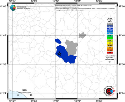 Mappa EMS riferita ai limiti comunali