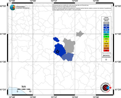 Mappa MCS riferita ai limiti comunali