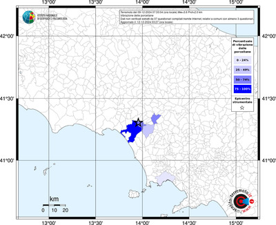 Mappa effetto tematico riferita ai limiti comunali