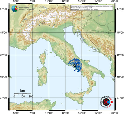 Comuni coperti dal Servizio Info-Terremoti