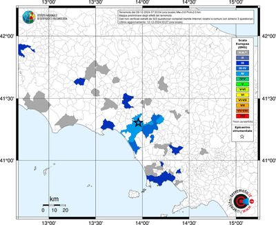 Mappa EMS riferita ai limiti comunali