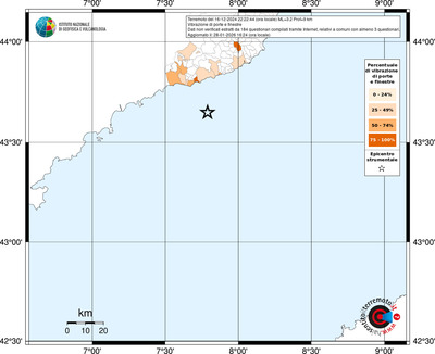 Mappa territorio comunale con almeno 3 questionari