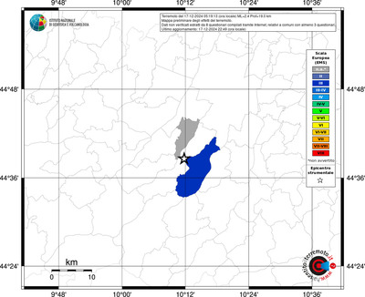 Mappa EMS riferita ai limiti comunali