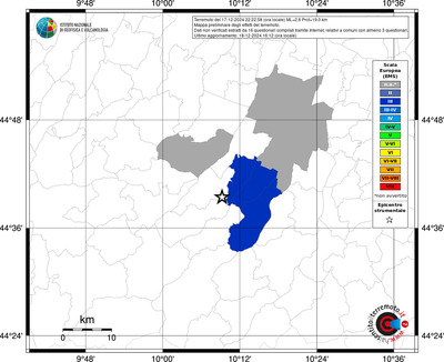 Mappa EMS riferita ai limiti comunali