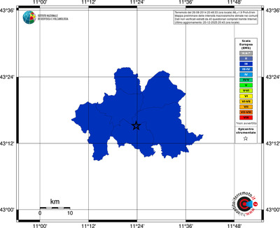Mappa EMS - territori comuni