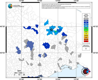 Mappa MCS riferita ai limiti comunali