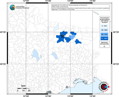 Mappa territorio comunale con almeno 3 questionari