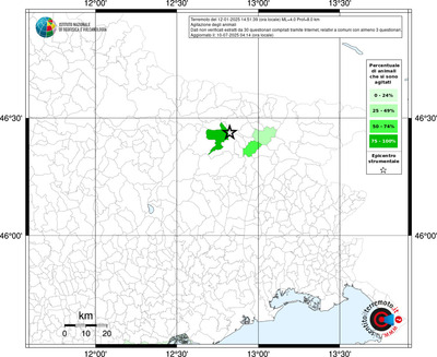 Mappa territorio comunale con almeno 3 questionari