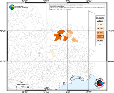 Mappa territorio comunale con almeno 3 questionari