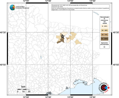 Mappa territorio comunale con almeno 3 questionari