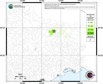 Mappa territorio comunale con almeno 3 questionari