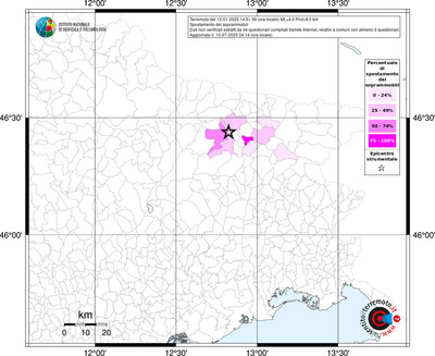 Mappa territorio comunale con almeno 3 questionari