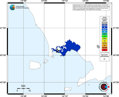 Mappa EMS - territori delle località