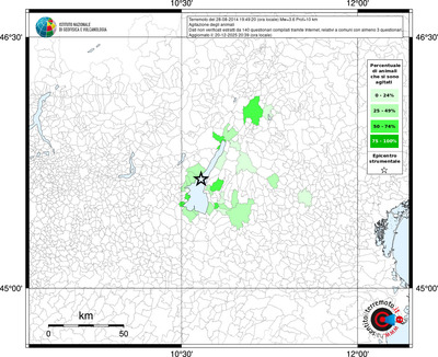 Mappa territorio comunale con almeno 3 questionari